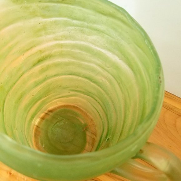 hand blown glass pitcher - Picture 5 of 9